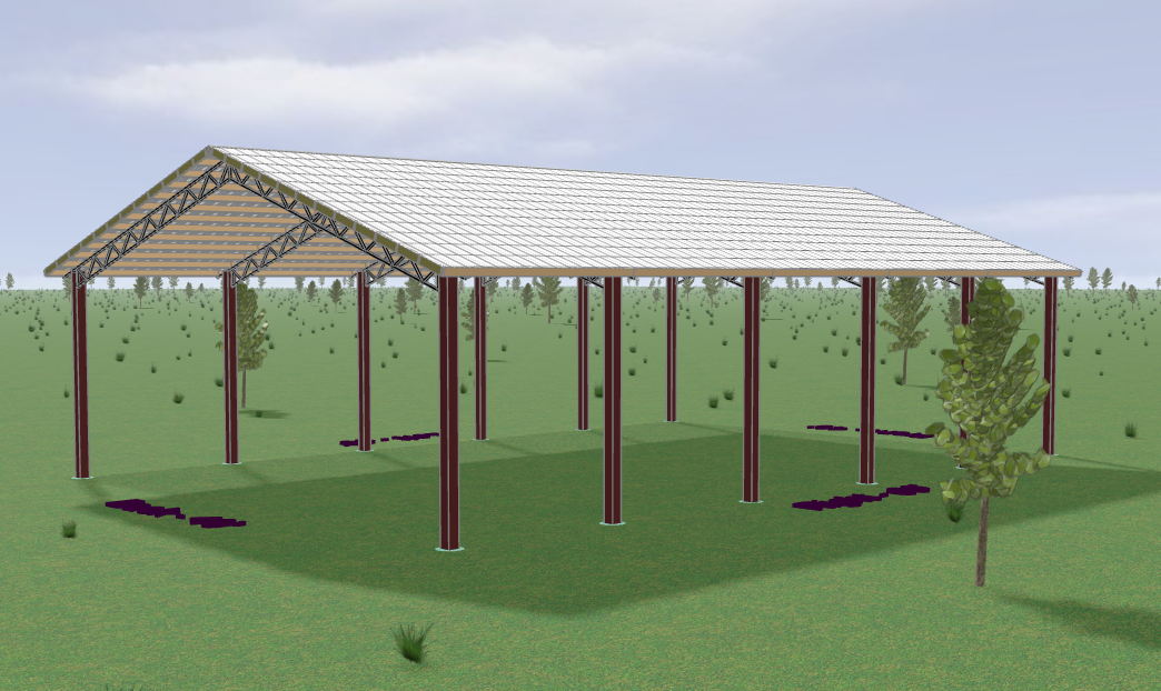 40 x 60 pole barn kit with galvalume roof