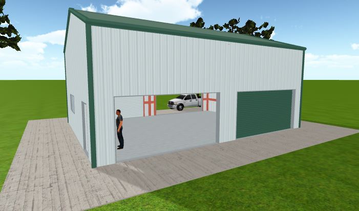 OVERHEAD DOOR GARAGE DOOR METAL DOOR 8 FT WIDE
