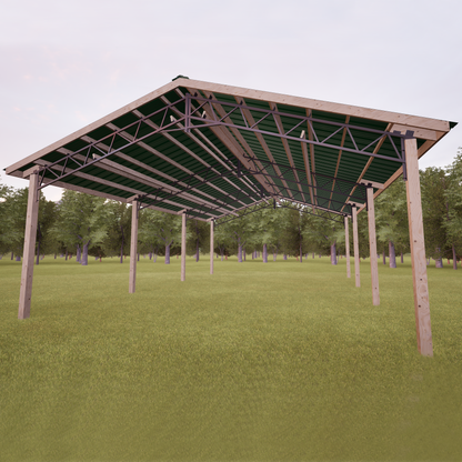 24' x 36' Open Pole Barn Kit