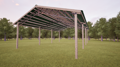 24' x 36' Open Pole Barn Kit