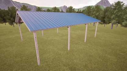 24' x 36' Open Pole Barn Kit
