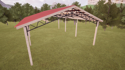 24' x 36' Open Pole Barn Kit