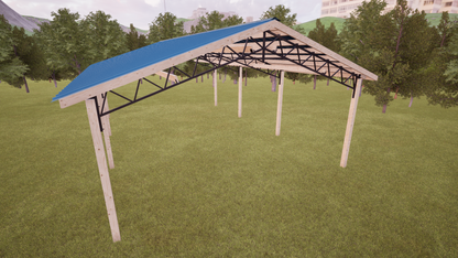 24' x 36' Open Pole Barn Kit