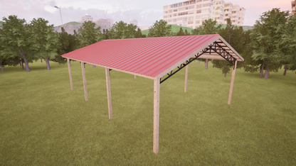 24' x 36' Open Pole Barn Kit