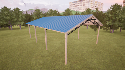 24' x 36' Open Pole Barn Kit