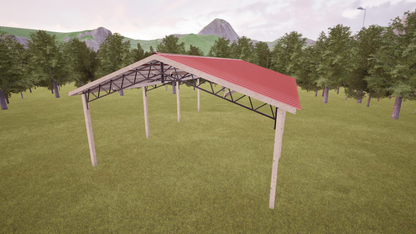 24' x 36' Open Pole Barn Kit