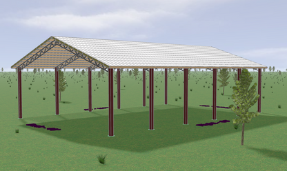 40 x 60 pole barn kit with galvalume roof