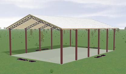 40 x 60 pole barn kit with galvalume roof