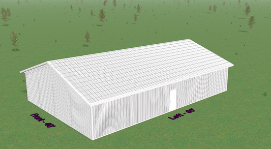 40X60X10 METAL POLE BARN BASE MODEL