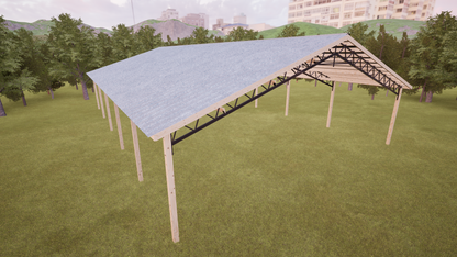 40' x 60' Open Pole Barn Kit
