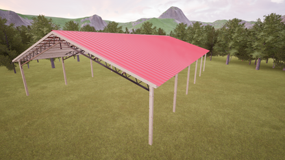 40' x 60' Open Pole Barn Kit