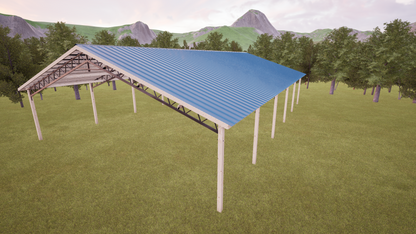 40' x 60' Open Pole Barn Kit