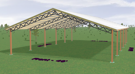 40 x 60 pole barn kit with galvalume roof