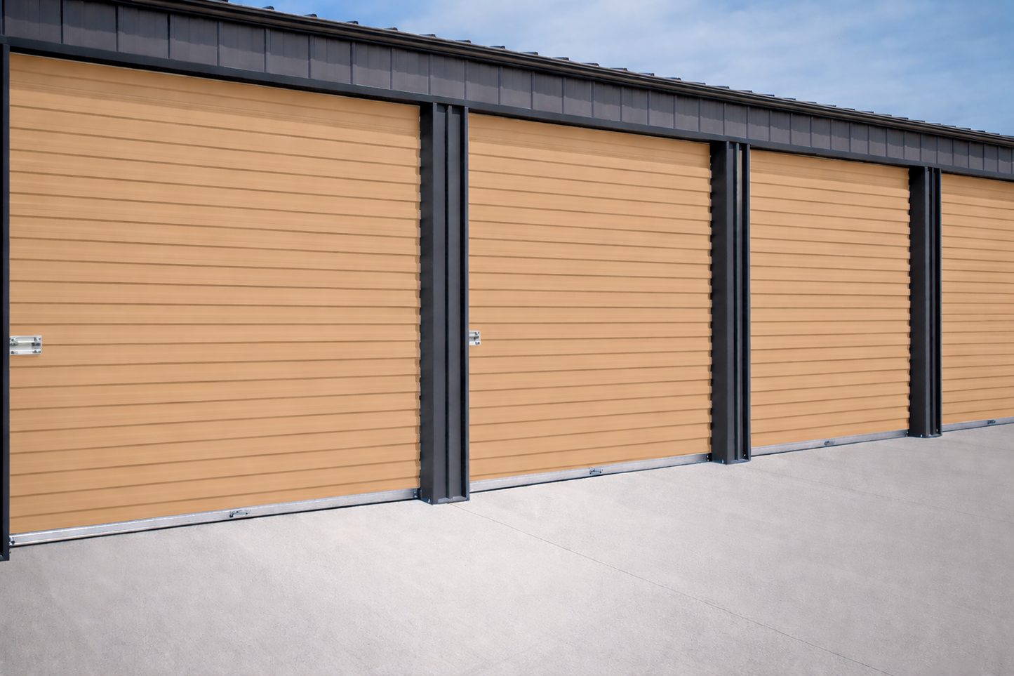 Overhead Doors | Garage Door - Storage Doors | Commercial roll up door in a desert tan color