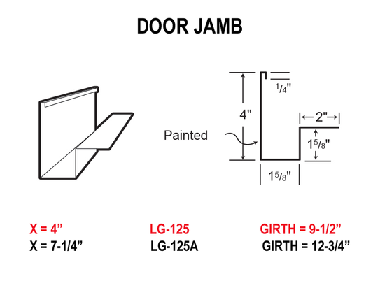 Door Jamb Trim, 9.25" - Metal Trim & Flashing - Choose from 21 Colors!