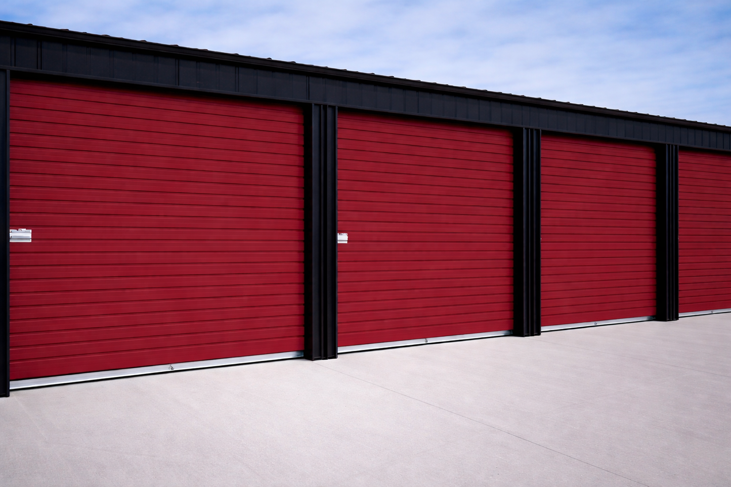 Overhead Doors | Garage Door - Storage Doors | Commercial roll up door in a garnet red color