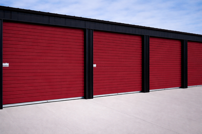 Overhead Doors | Garage Door - Storage Doors | Commercial roll up door in a garnet red color