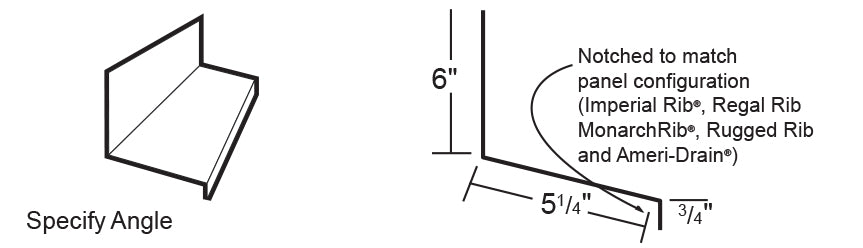 Metal Trim & Flashing - Notched Endwall Flashing