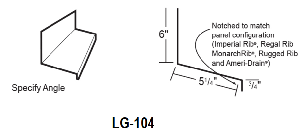 Notched Endwall Flashing