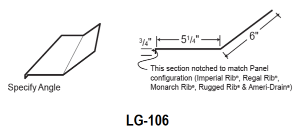 Notched Lower Gambrel Flashing