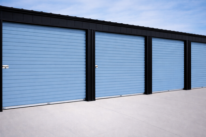 Overhead Doors | Garage Door - Storage Doors | Commercial roll up door in a polar blue color