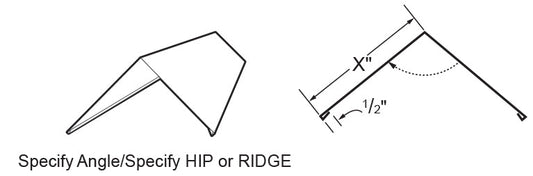 Ridge Hip - Metal Trim & Flashing - Choose from 21 Vibrant Colors!