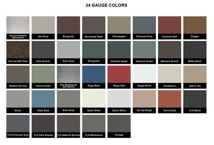 24ga Painted Standing Seam Metal Panels