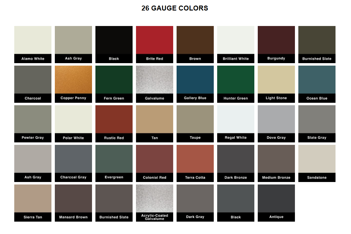 26Ga Painted Standing Seam Metal Panels