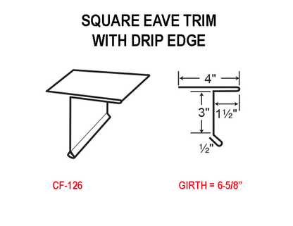  Eave Trim - Square with Drip Edge - Choose from 23 Vibrant Colors!