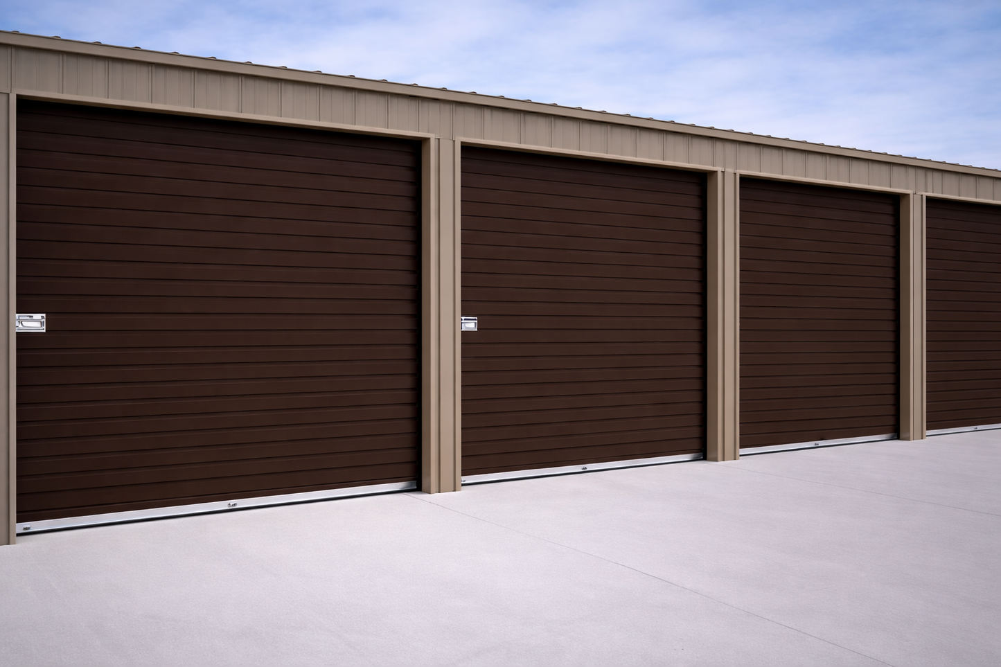 Overhead Doors | Garage Door - Storage Doors | Commercial roll up door in a walnut brown color